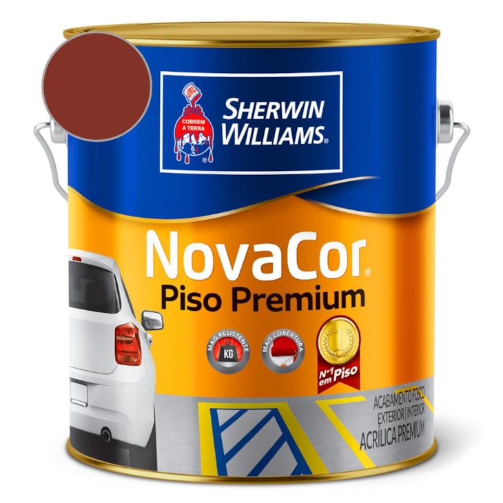 Tinta Para Piso NovaCor Vermelho Sherwin Williams 3,6L