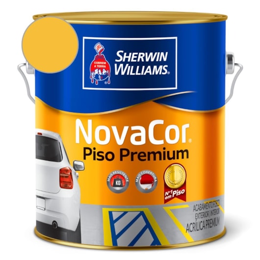 Tinta Para Piso Premium NovaCor Amarelo Demarcação Sherwin Williams 3,6L - Imagem principal - 0d2ffd10-f051-42f9-88f4-69d5c3df9b86