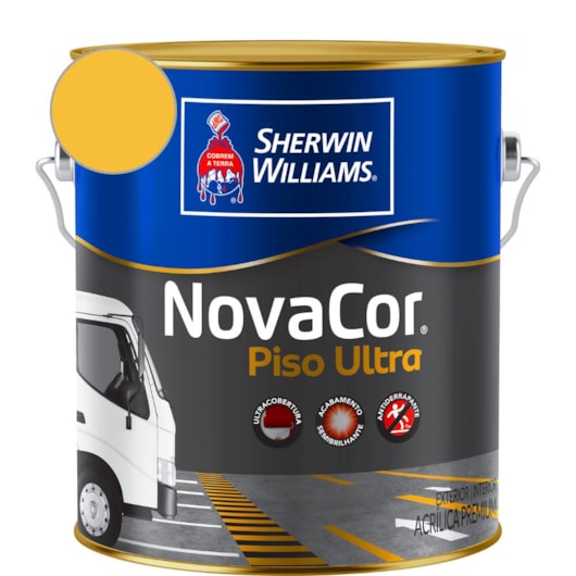 Tinta Para Piso Ultra NovaCor Amarelo Demarcação Sherwin Williams 18L - Imagem principal - c090ca32-929d-45a9-aaad-16c36ddc4c03
