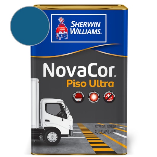 Tinta Para Piso Ultra NovaCor Azul Sherwin Williams 18L - Imagem principal - 223e5f7e-8d3f-452f-b9f2-14b44f94371d