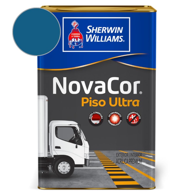 Tinta Para Piso Ultra NovaCor Azul Sherwin Williams 18L