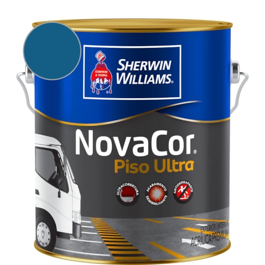 Tinta Para Piso Ultra NovaCor Azul Sherwin Williams 3,6L - Imagem principal - 9ef80ad2-612d-414d-8743-bb4295b6da6d