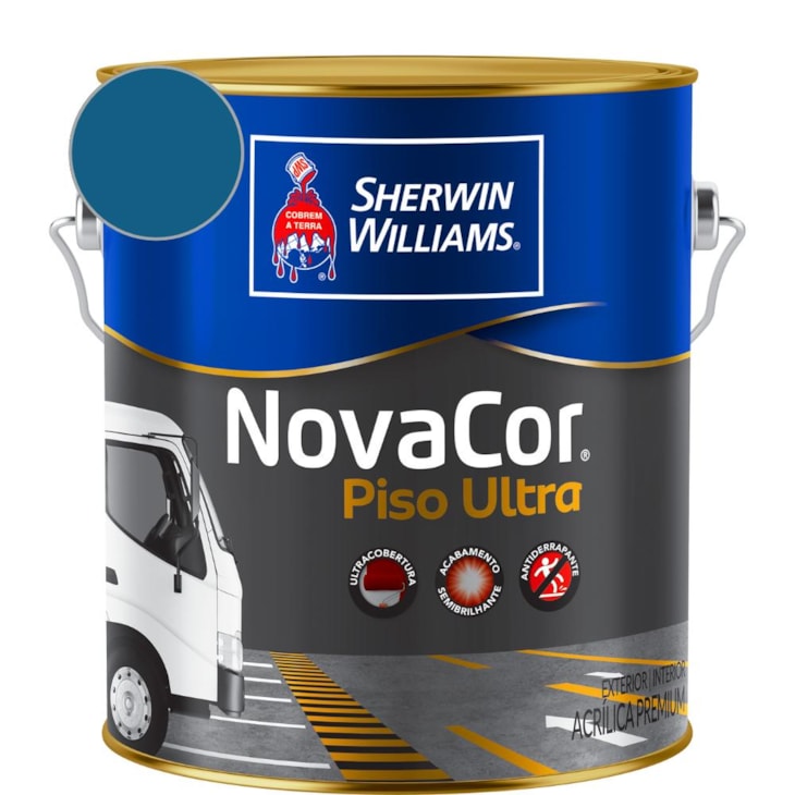 Tinta Para Piso Ultra NovaCor Azul Sherwin Williams 3,6L