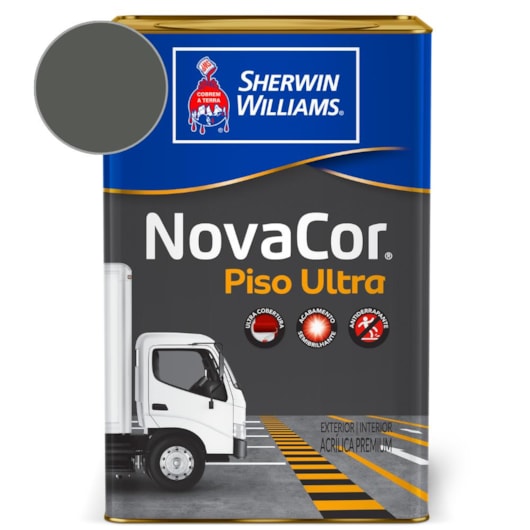 Tinta Para Piso Ultra NovaCor Cinza Chumbo Sherwin Williams 18L - Imagem principal - bd0c34d7-39d2-43a2-94d1-834720b9e33c