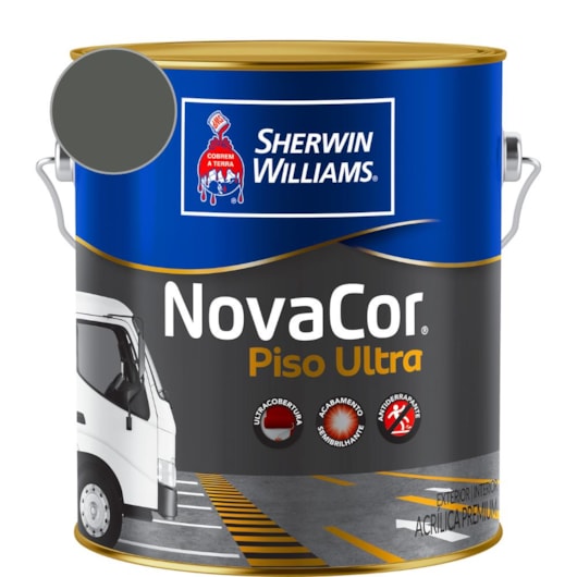 Tinta Para Piso Ultra NovaCor Cinza Chumbo Sherwin Williams 3,6L - Imagem principal - ee0fdeb4-1dc9-48e7-87b0-2741697b35a6