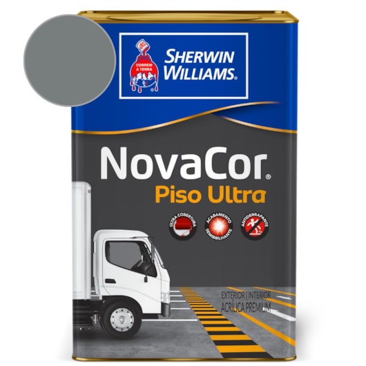 Tinta Para Piso Ultra NovaCor Cinza Sherwin Williams 18L - Imagem principal - 57e0fd95-58da-4058-a90d-af14167c7d9a