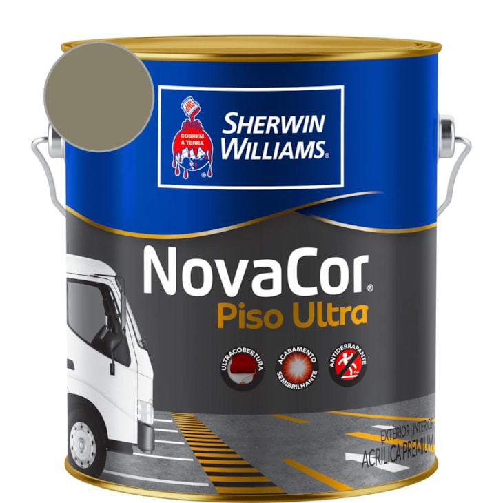 Tinta Para Piso Ultra NovaCor Concreto Sherwin Williams 3,6L