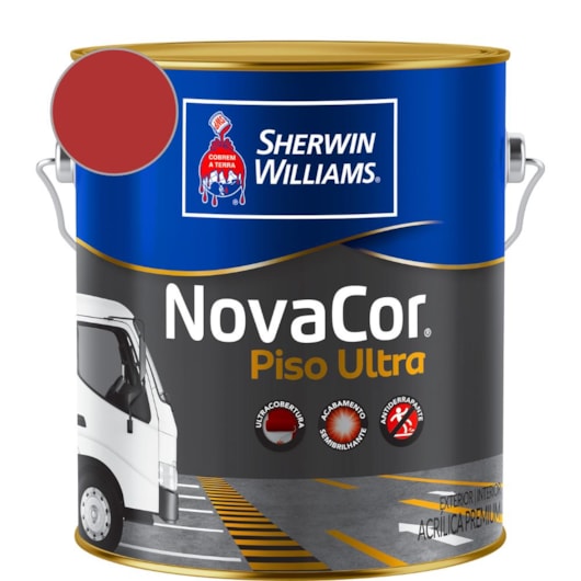 Tinta Para Piso Ultra NovaCor Vermelho Segurança Sherwin Williams 3,6L - Imagem principal - a96eaf7b-b074-40db-84eb-f3dd343373f4