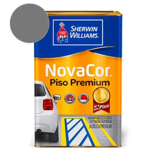 Tinta Premium Para Piso NovaCor Cinza Sherwin Williams 18L - Imagem principal - 2469166d-8eb2-4048-a5a3-4542f9930280