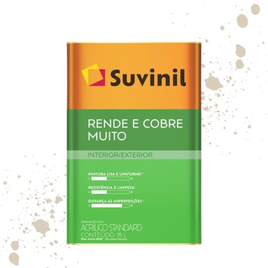 Tinta Rende & Cobre Muito Palha Suvinil 18L - Imagem principal - 2b185c58-de43-474e-b432-4b3a31687573
