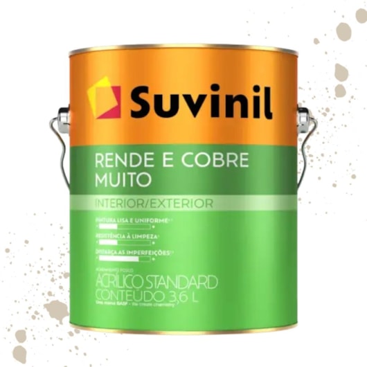 Tinta Rende & Cobre Muito Palha Suvinil 3,6L - Imagem principal - 68677a33-ef5a-4bad-a3c7-e7845179069a
