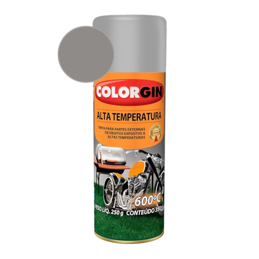 Tinta Spray Alta Temperatura Aluminio Colorgin 250g - Imagem principal - 15c0e96d-d54c-4c99-a53c-d9c7a634ba43