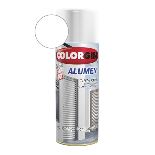 Tinta Spray Alumen Branco Colorgin  235g - Imagem principal - 459941e0-1c9c-49fc-864a-887aef616650