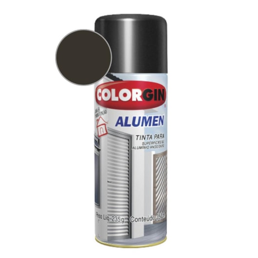 Tinta Spray Alumen Bronze Escuro Colorgin  235g - Imagem principal - ae6116ae-571a-4a14-8424-6b7151f540cc