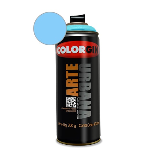 Tinta Spray Arte Urbana Azul Ceu Colorgin 350g - Imagem principal - bd33591f-c15d-4eef-8b8e-1e2274337bfc