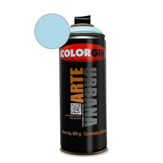 Tinta Spray Arte Urbana Azul Chuva Colorgin  350g - Imagem principal - babda3b9-390c-4323-ae7a-90d384a100a2