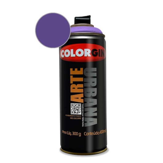 Tinta Spray Arte Urbana Azul Mackenzie Colorgin 350g - Imagem principal - 2e369325-0e75-464a-9fb3-1c8dde1e63ee