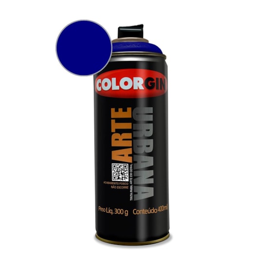 Tinta Spray Arte Urbana Azul Marinho Colorgin 350g - Imagem principal - 72aafc10-9c03-46f6-b0ca-bf7e0c079fea