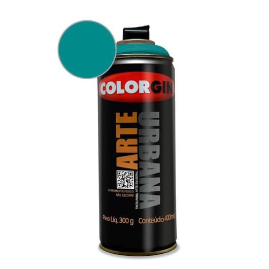 Tinta Spray Arte Urbana Azul Petroleo Colorgin 350g - Imagem principal - df44ef16-b70d-474f-9fd5-4e59ef1e6684