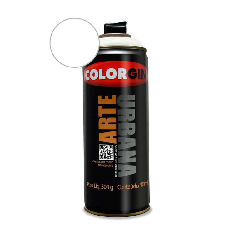 Tinta Spray Arte Urbana Branco Colorgin 350g