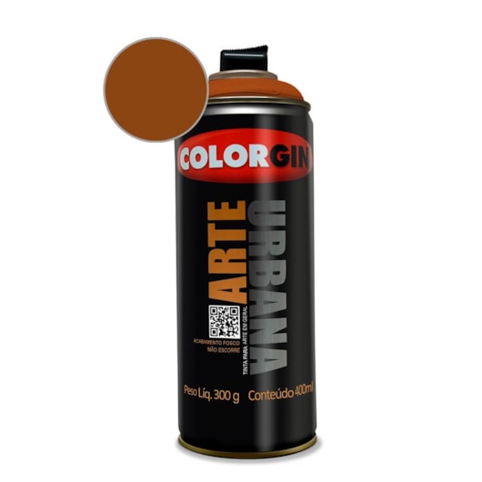 Tinta Spray Arte Urbana Chocolate Colorgin 350g - Imagem principal - d63c3428-5fd8-4a81-9cd3-ab93d5ffa49c