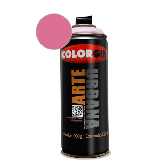 Tinta Spray Arte Urbana Rosa Chiclete Colorgin 350g - Imagem principal - cddeb653-5fb6-42f1-a100-1563dc7c4471