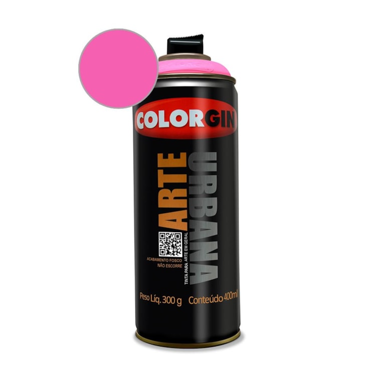 Tinta Spray Arte Urbana Rosa Lotus Colorgin 350g