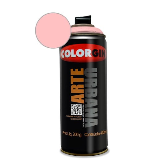 Tinta Spray Arte Urbana Rosa Petala Colorgin 350g - Imagem principal - 5ef83709-4ebb-4d15-b62f-66f2b6e17d85