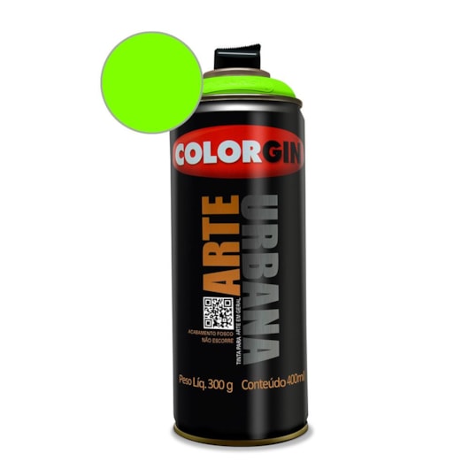 Tinta Spray Arte Urbana Verde Pistache Colorgin 350g - Imagem principal - e04bfa7a-d035-4402-91cc-f940eea19cac