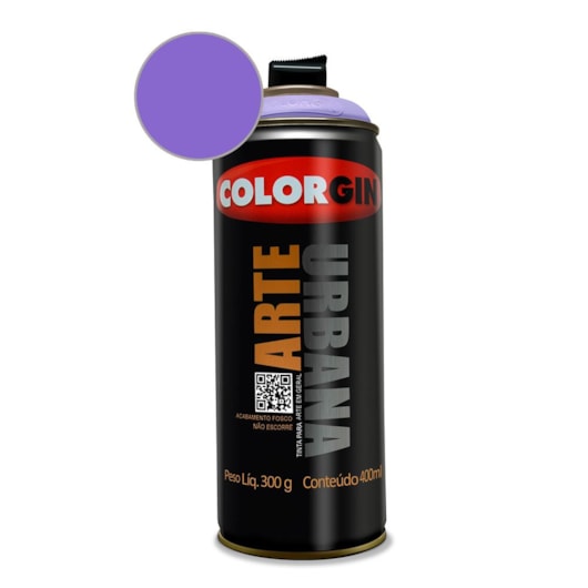 Tinta Spray Arte Urbana Violeta Colorgin 350g - Imagem principal - 4f2e2a3e-61ac-4ff4-a63f-5146bea31be4