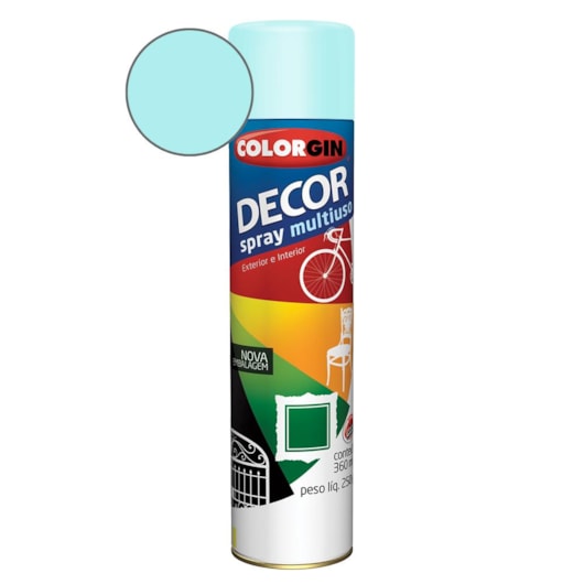 Tinta Spray Decor Azul Ceu Colorgin 250g - Imagem principal - e82fb102-97f6-40f8-bce8-a9ff18d29adb