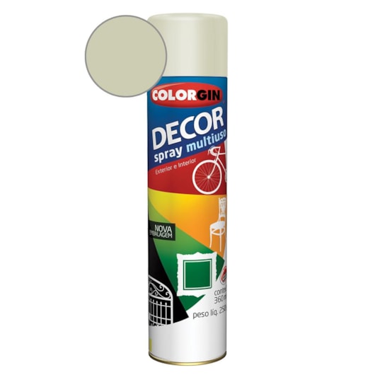 Tinta Spray Decor Cinza Colorgin 250g - Imagem principal - a83f701d-6d13-4160-85c3-be32ebde4de2