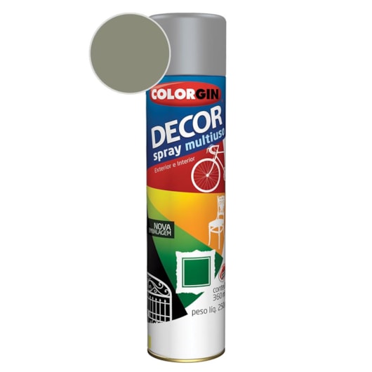 Tinta Spray Decor Primer Cinza Colorgin 250g - Imagem principal - d5e93ea5-f20c-4c6f-8834-36b3a37baeaa