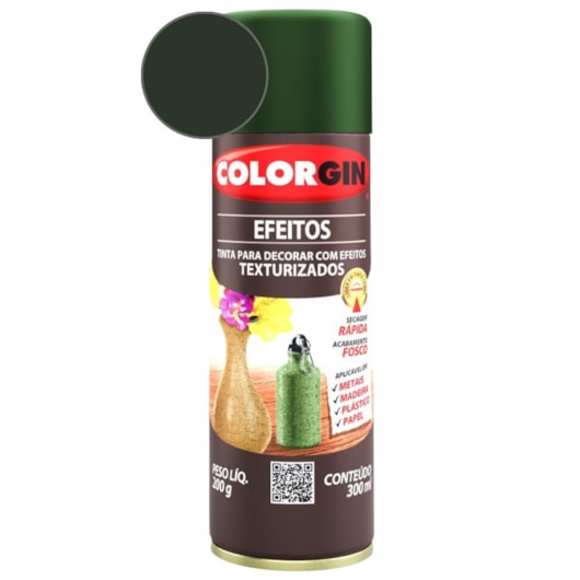 Tinta Spray Efeito Texturizado Musgo Colorgin 200g - Imagem principal - 9f015d8f-89fd-4714-bece-9d1762c38f11