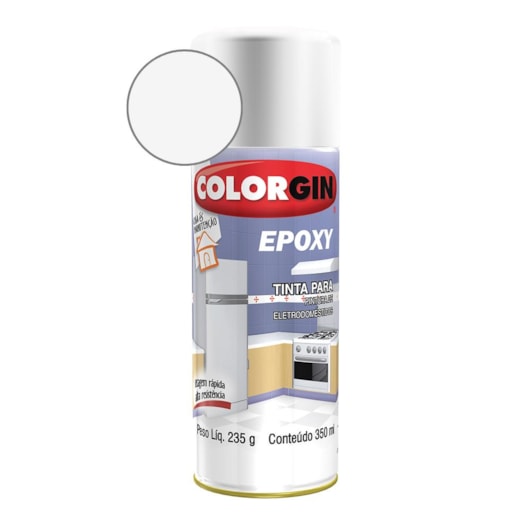 Tinta Spray Epoxy Branco Colorgin 235g - Imagem principal - 89f9ec44-c5a1-47c7-815b-a79270dcf70b