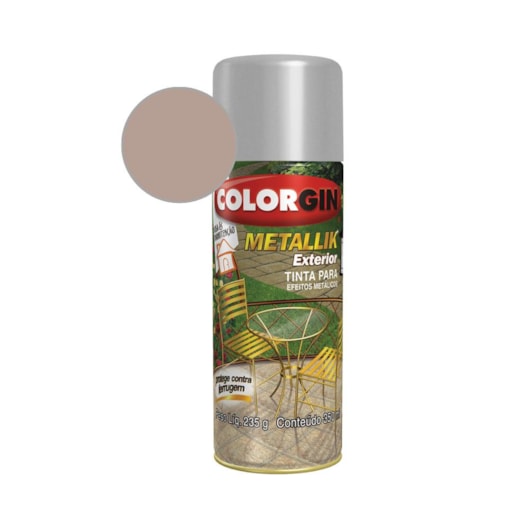 Tinta Spray Externo Metallik  Prata Metálico Colorgin 235g - Imagem principal - d01046c4-4c12-4486-a1ad-4412f009894a