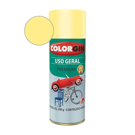 Tinta Spray Premium Uso Geral Bege Amêndoa Colorgin 280g - Imagem principal - 6bd08336-e82f-4da7-b324-ee387c311463