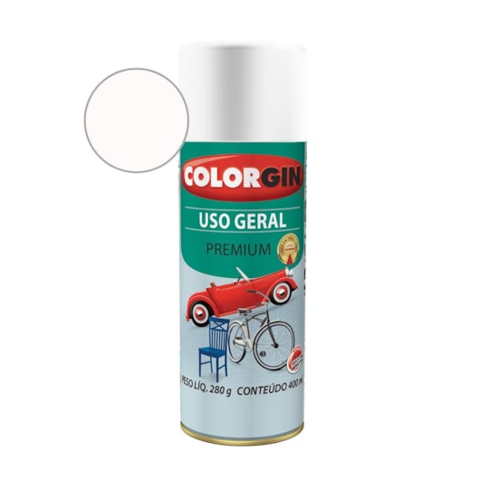 Tinta Spray Premium Uso Geral Branco Intenso Fosco Colorgin 280g - Imagem principal - 48a2ae82-326a-4b5e-af47-2be4b4b78fc3