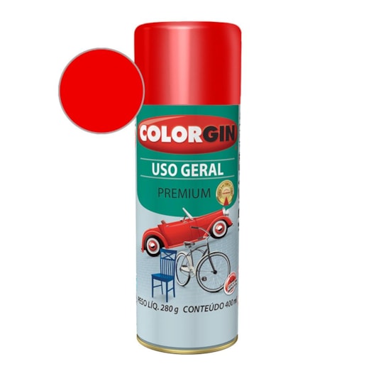 Tinta Spray Uso Geral Premium Geladeira Metalico Vermelho Brastemp Colorgin 280g - Imagem principal - 4a882471-5300-48c9-8cc0-0783f11555a8