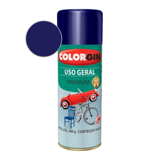 Tinta Spray Uso Geral Premium Metálico Azul Angra Colorgin 280g - Imagem principal - c55fc0fc-3332-4d56-ad49-1d8f8eff9331