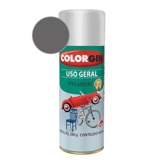 Tinta Spray Uso Geral Premium Metálico Grafite Médio Para Rodas Colorgin 280g - Imagem principal - 18703873-fd95-4ccb-8ba3-5be9455c988f