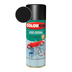 Tinta Spray Uso Geral Premium Metalico Preto Rapido Colorgin 280g