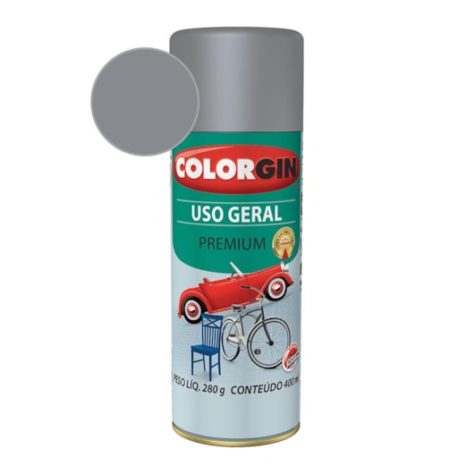 Tinta Spray Uso Geral Premium Metalico Primer Rapido Ciza Colorgin 280g - Imagem principal - 1e152754-f6ef-46dd-b559-ce2840f0d09f