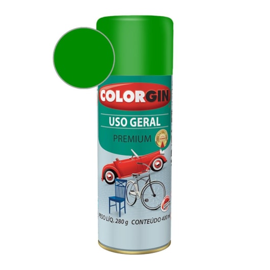 Tinta Spray Uso Geral Premium Metalico Verde Colorgin 280g - Imagem principal - 33998873-c1e2-4e9d-9075-a94ae8a21c1b