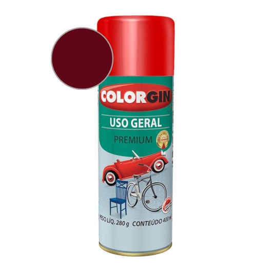 Tinta Spray Uso Geral Premium Metalico Vermelho Colorgin 280g - Imagem principal - 7213ea91-612f-47d3-a5ca-7eaf5f29ec2c