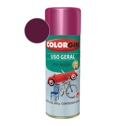 Tinta Spray Uso Geral Premium Metalico Violeta Imperial Colorgin 280g - Imagem principal - 9d48a124-d3aa-46c8-a027-0a238999b1a1
