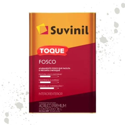 Tinta Toque Fosco Clássica Branco Neve Suvinil 18L - Imagem principal - a6ba9571-9d61-40ab-a34e-795c39961651