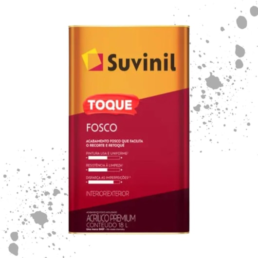 Tinta Toque Fosco Clássica Granito Nobre Suvinil 18L - Imagem principal - d8b3777e-0edd-411b-9b79-7568658fb640