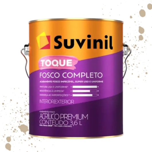 Tinta Toque Fosco Completo Camurça Suvinil 3,6L - Imagem principal - 8fb451be-c228-46ab-8624-7e4dae6ec7dd