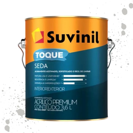 Tinta Toque Seda Cromio Suvinil 3,6L - Imagem principal - 624f9a8e-299e-4e5c-b330-bb95c6b7b55f